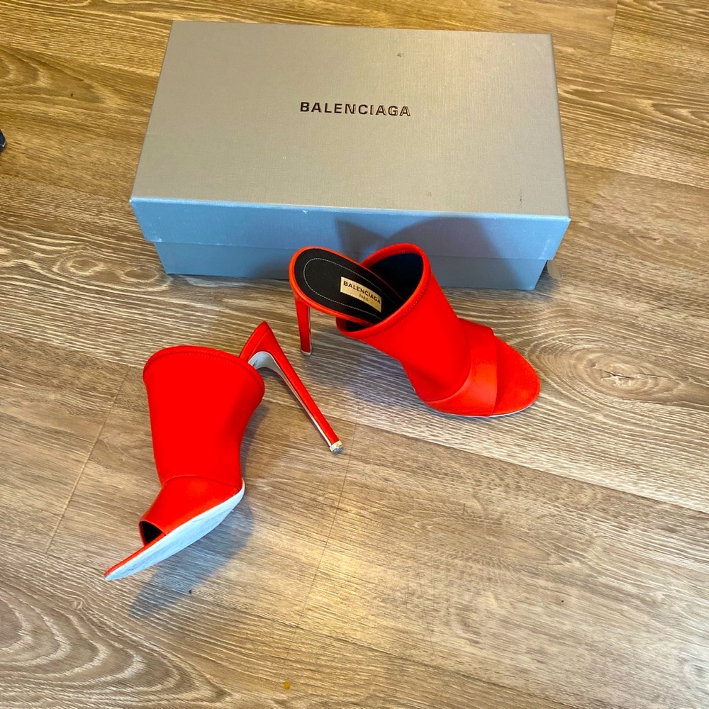 Red balenciaga heels